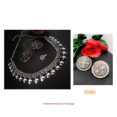 Oxidized Necklace & Earings - Combo